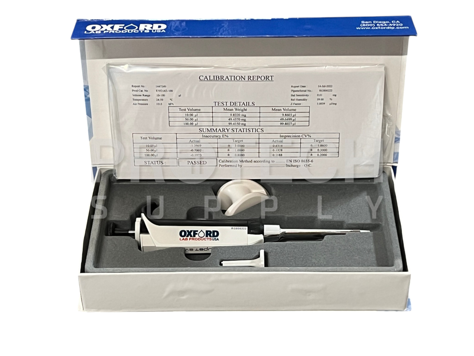 Oxford AE-100 Accupet EVO Pipette 10-100ul NEW GUARANTEED
