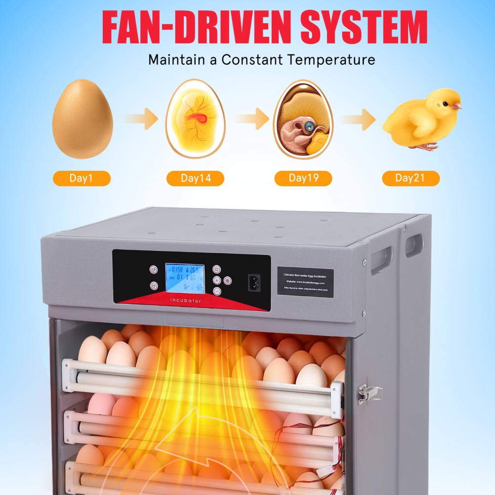 Smart 400 Egg Incubator Hatching Eggs W/ Digital Temperature & Humidity Control