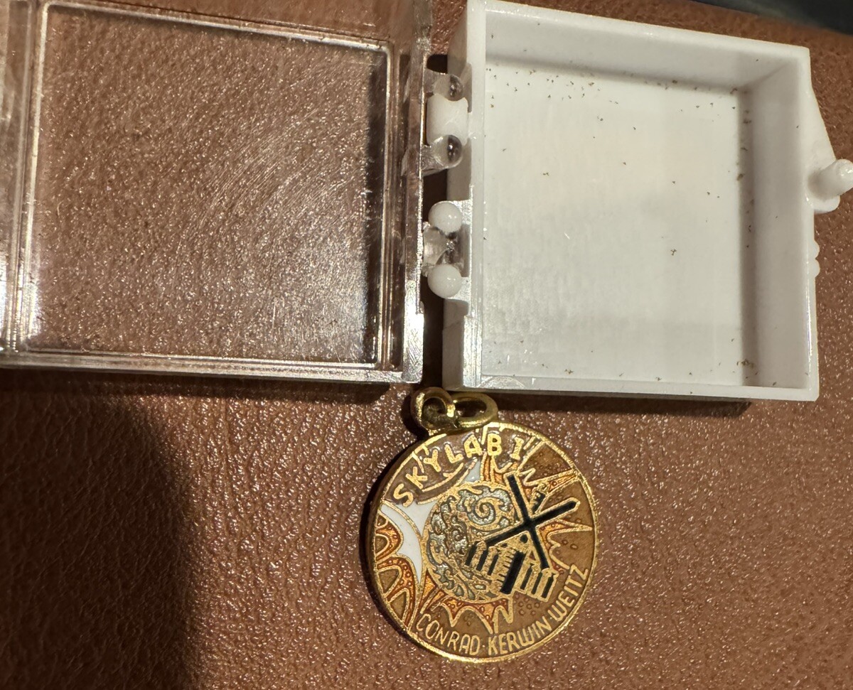 Vintage 1970's SKYLAB Conrad, Kerwin, Weitz Enamel Silver Charm Pendant