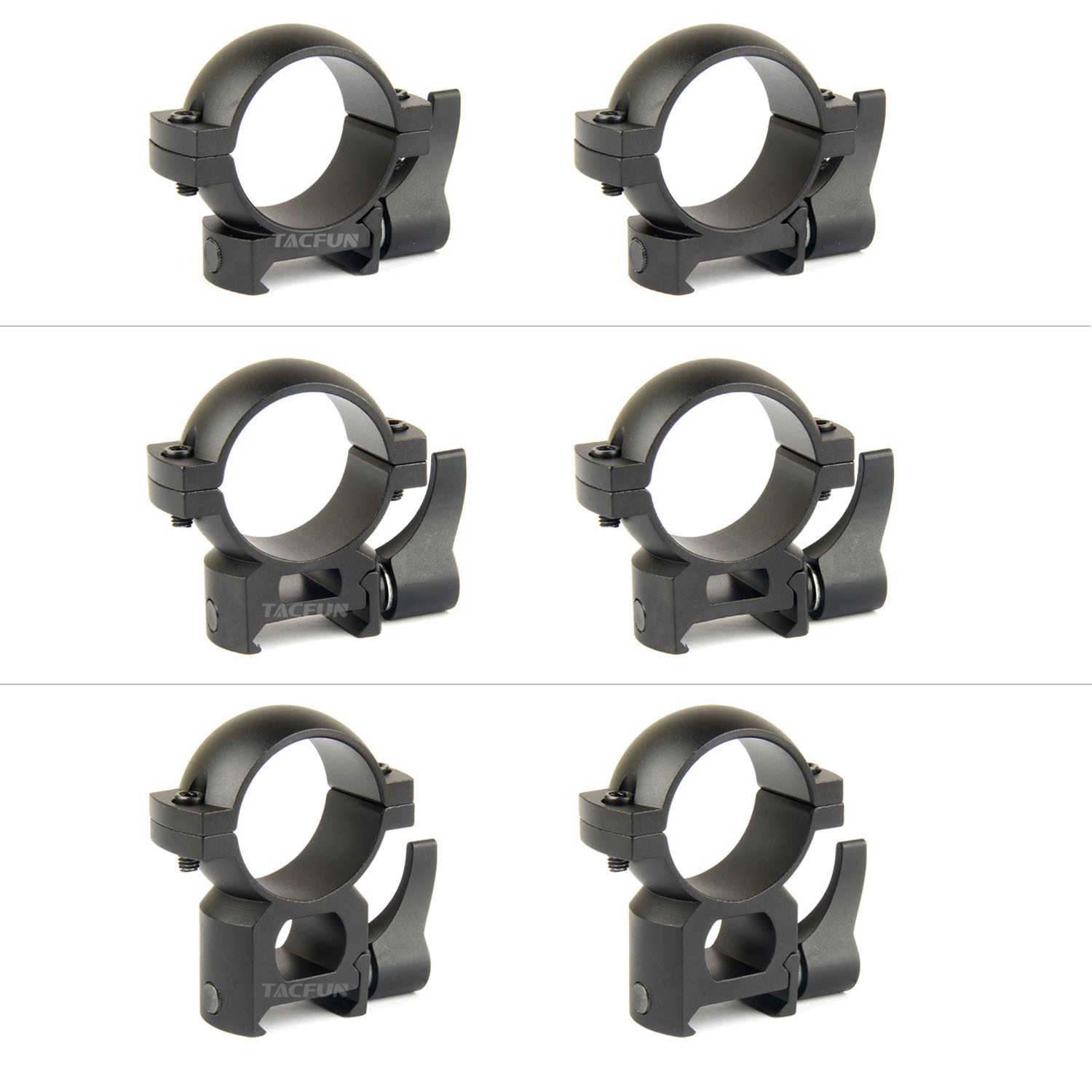 A Pair 30mm Diameter Scope Rings with Quick Detach Lever for Picatinny & Weaver