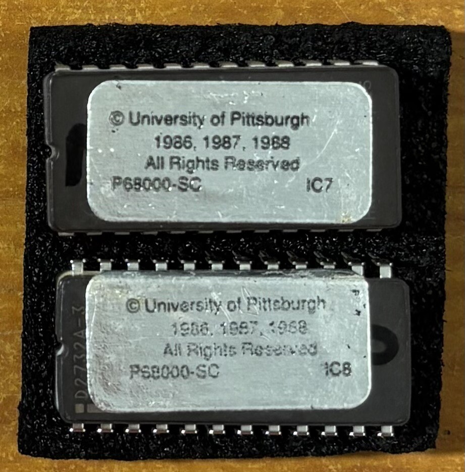 Lot of 2: Vintage 24-Pin Mystery ICs University of Pittsburgh 1980's P68000-SC