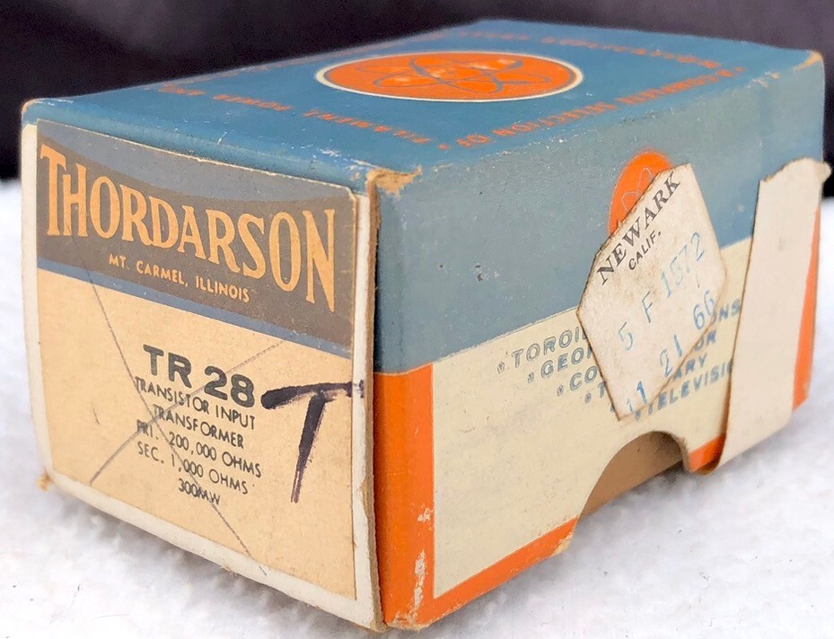 Thordarson TR-28 Transistor Radio Transformer (200kz to 1kz) 14.1 to 1