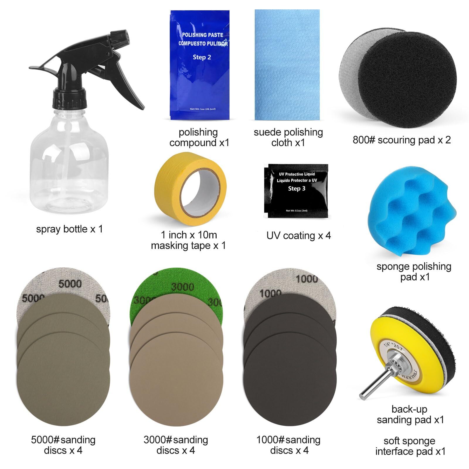 kit para pulir faros pulidor faro restaurador de faros reparar set para taladro