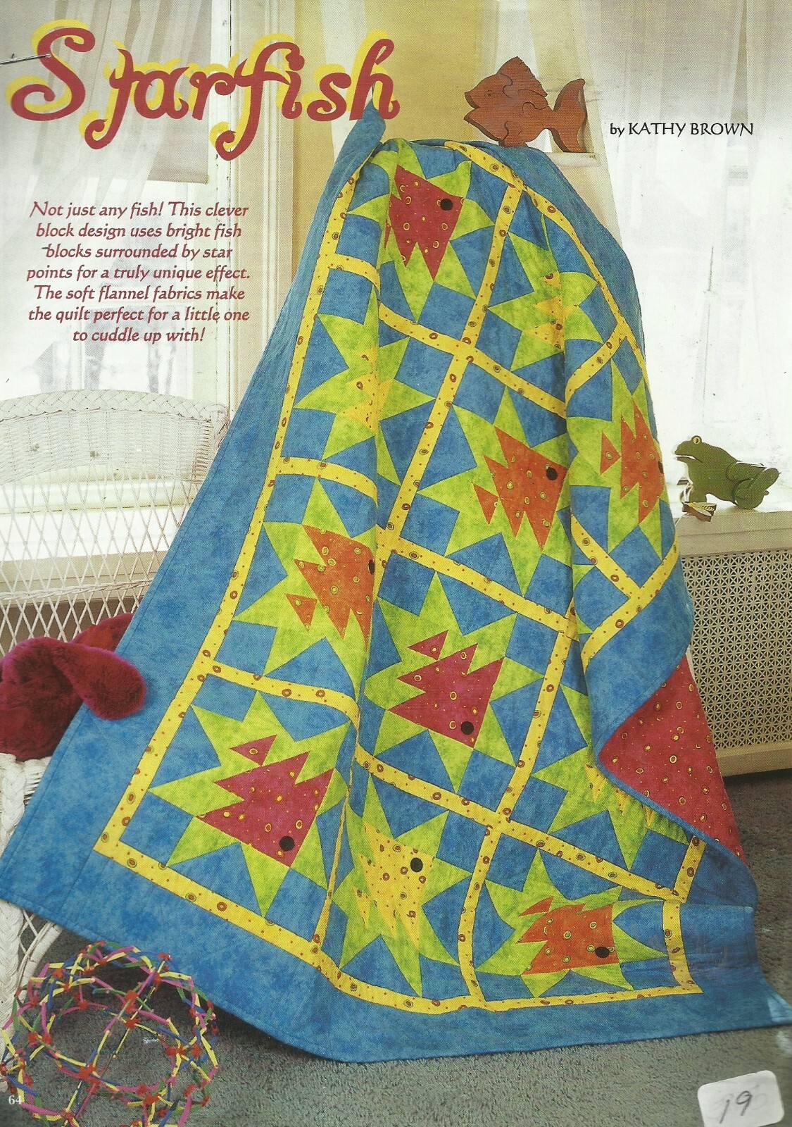 B0117 STARFISH KIDS  QUILT PATTERN/INSTRUCTIONS