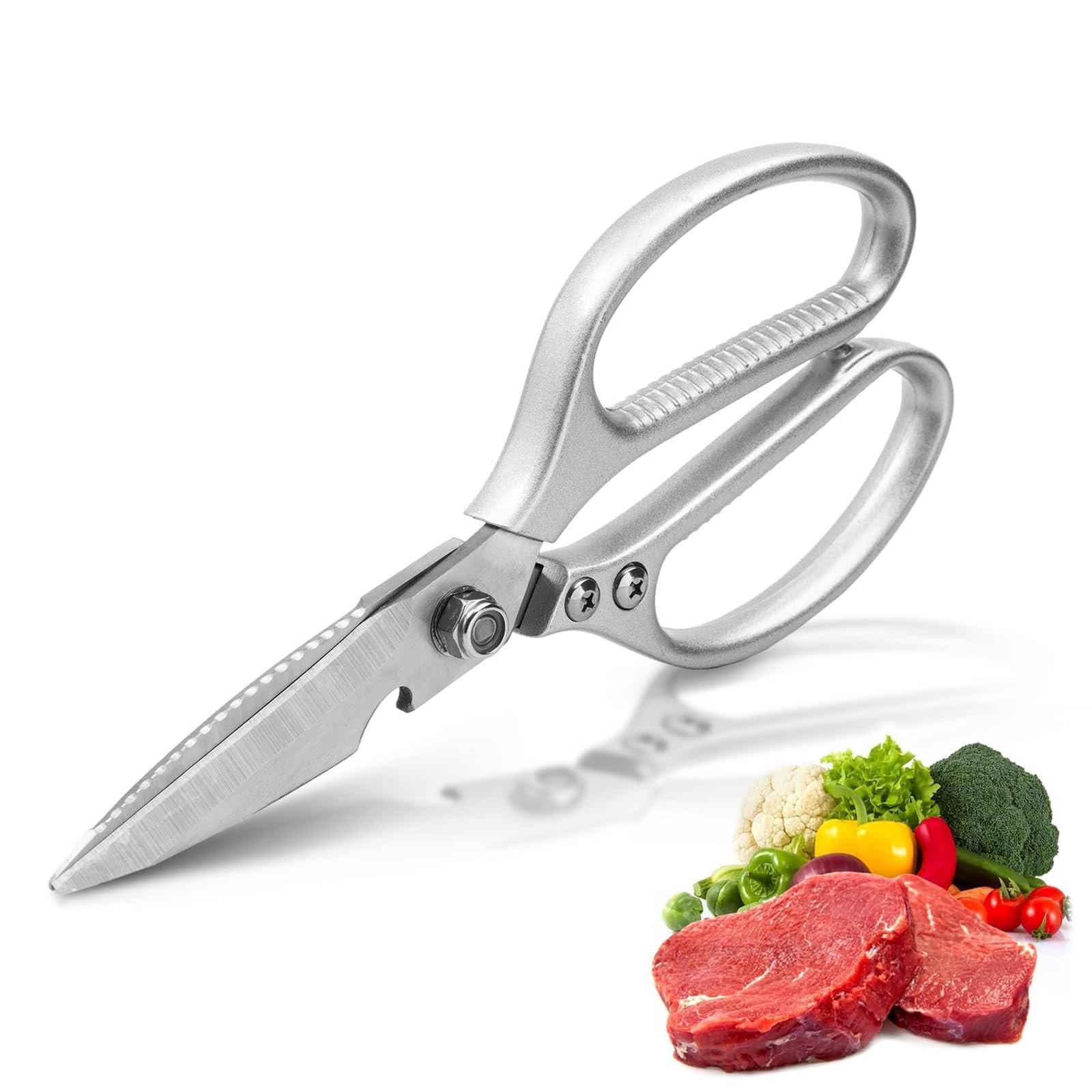 8.5 Kitchen Scissors for Food Chef Scissors Heavy Duty Culinary Scissor Full ...