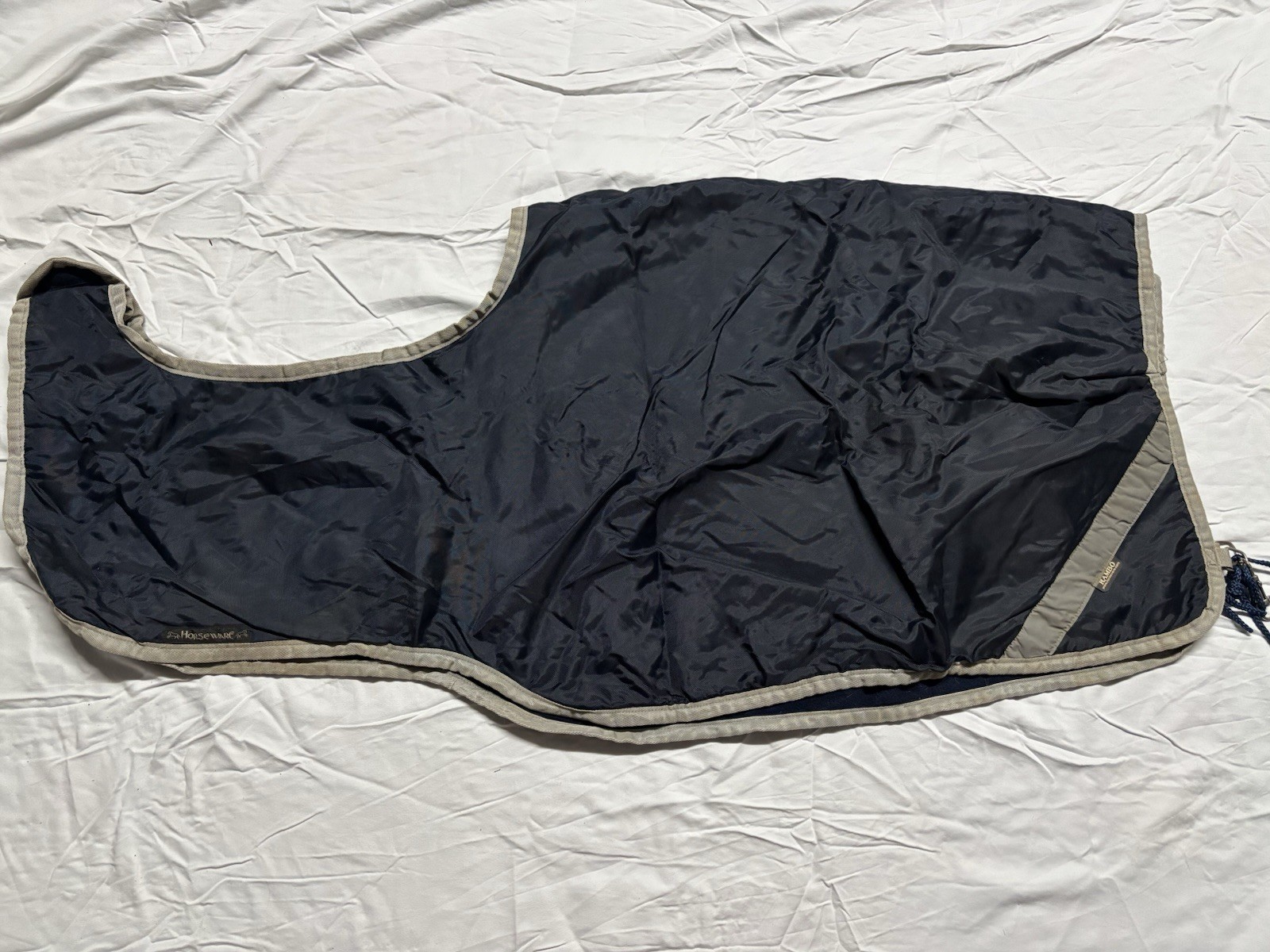 Rambo Horse Blanket Navy Beige UK 4'11" USA 59" EU 150cm 86cm