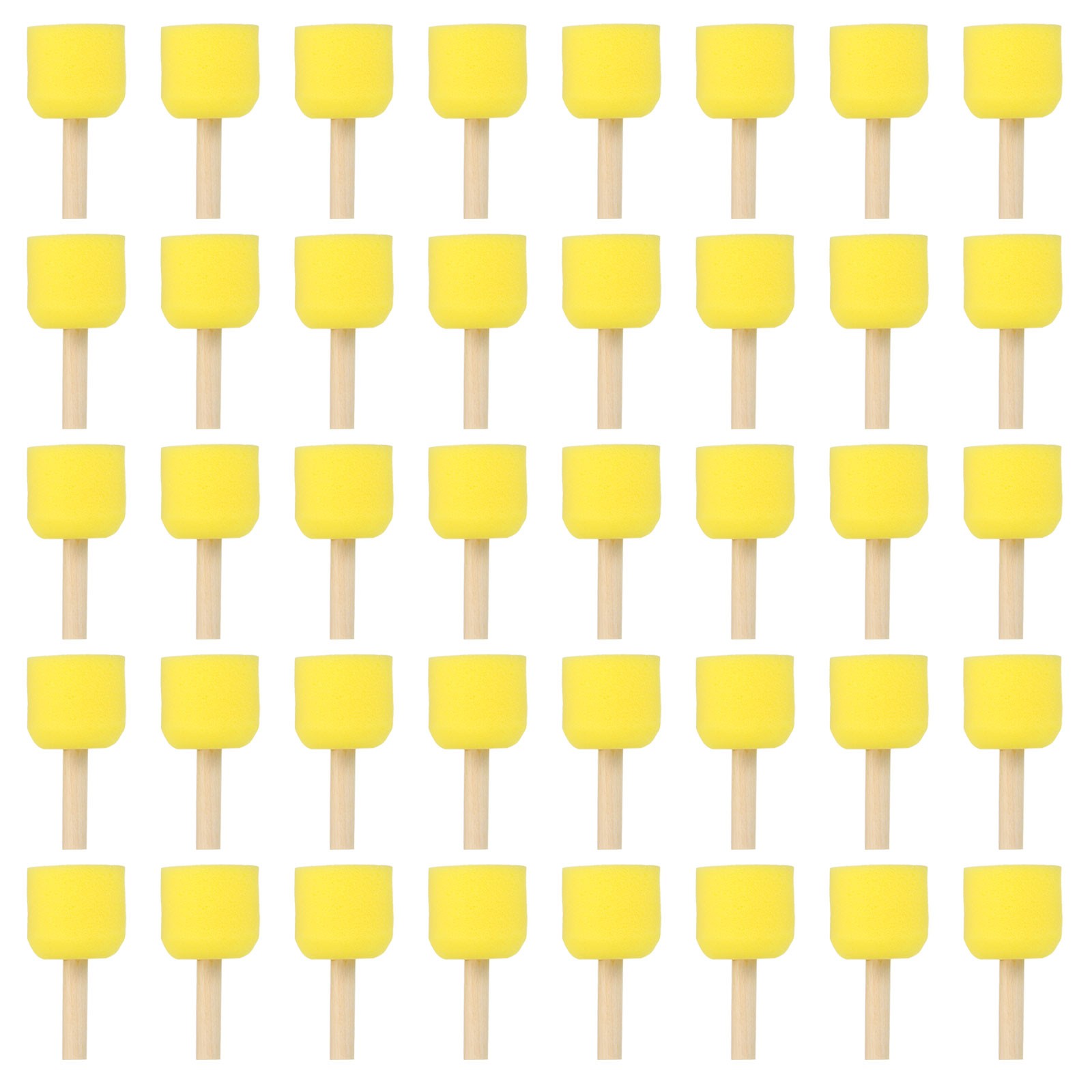2" Paint Sponges for Painting 40pcs Round Painting Sponge Foam Brush Yellow