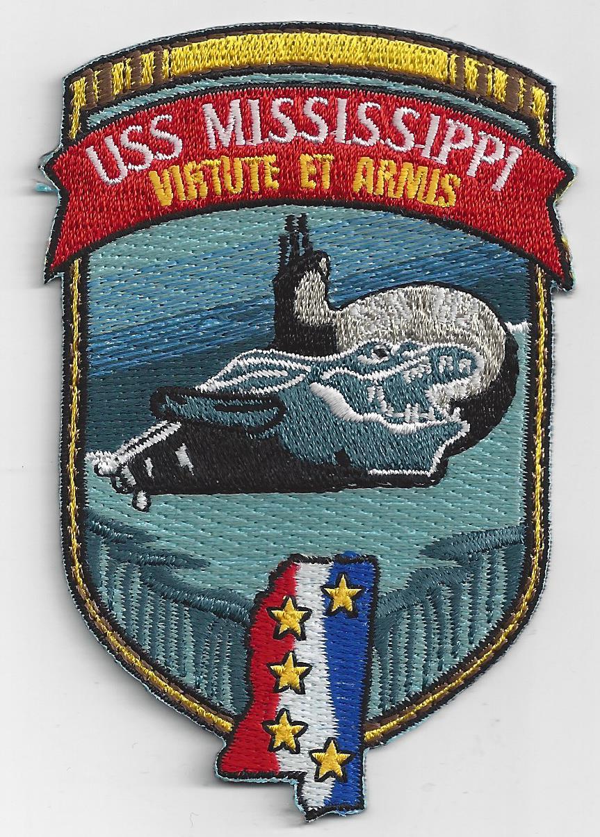 USS Mississippi SSN 782 - 3 7/8 inch BCP# c7167 Submarine Patch