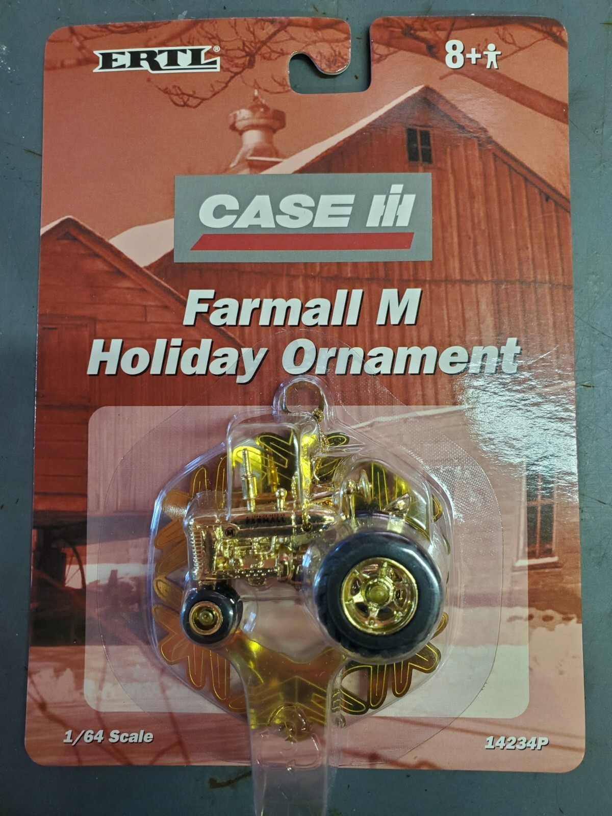 Ertl 1/64 Farmall M Gold Christmas Ornament
