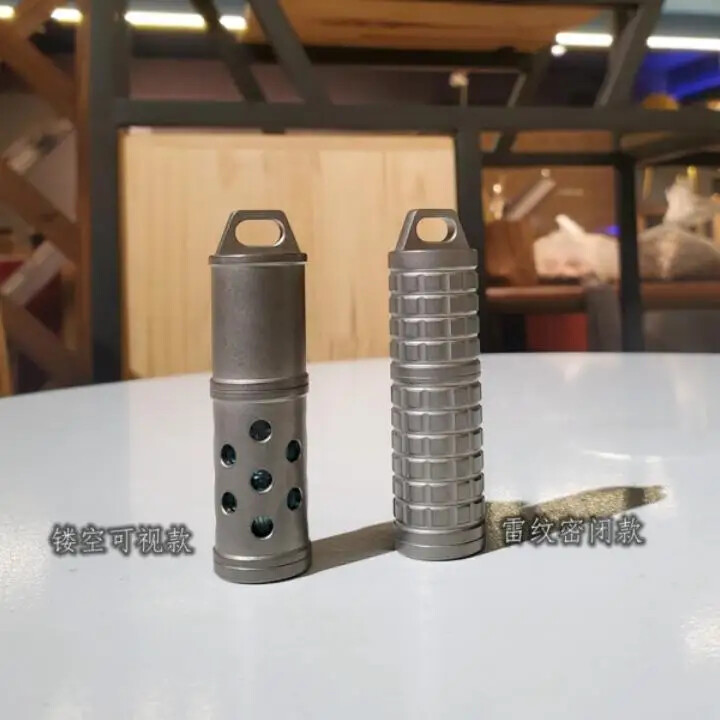 Titanium Alloy PEI Paracord Perfume Storage Box EDC Toys Outdoor EDC Tools Gifts