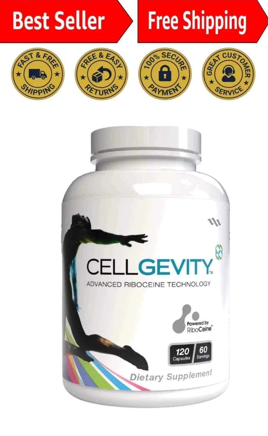 Cellgevity Advanced Riboceine Technology, 120 Vegetable Capsules, Exp. 10/2027.