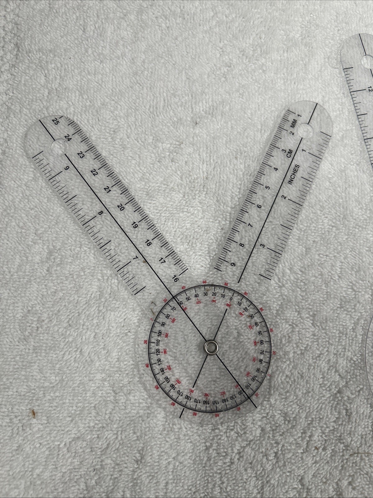 Goniometer Set 3 Pieces Physical Therapy Transparent Orthopedic Angle Ruler