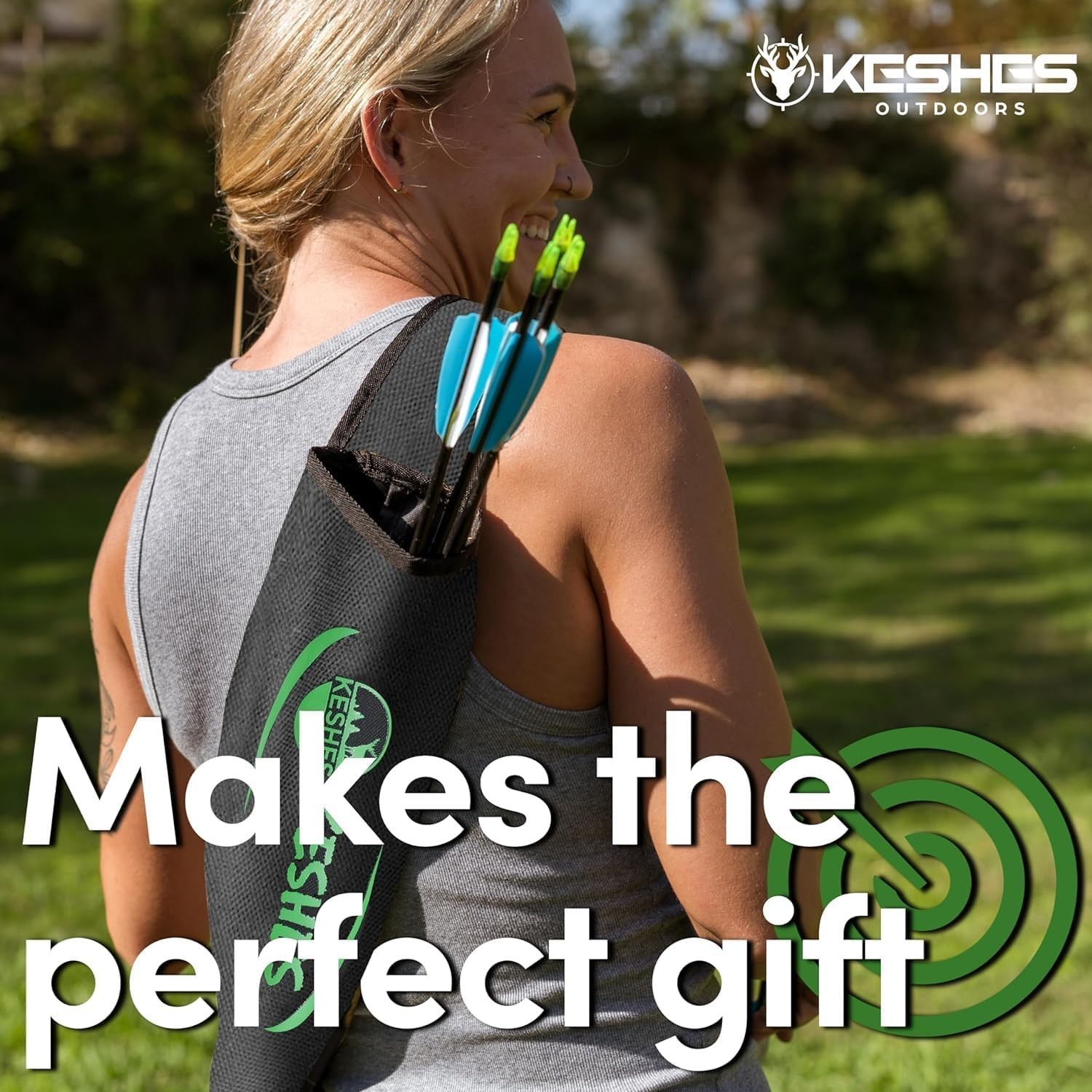 Compact and Durable Archery Quiver with Adjustable Strap for Target Practice