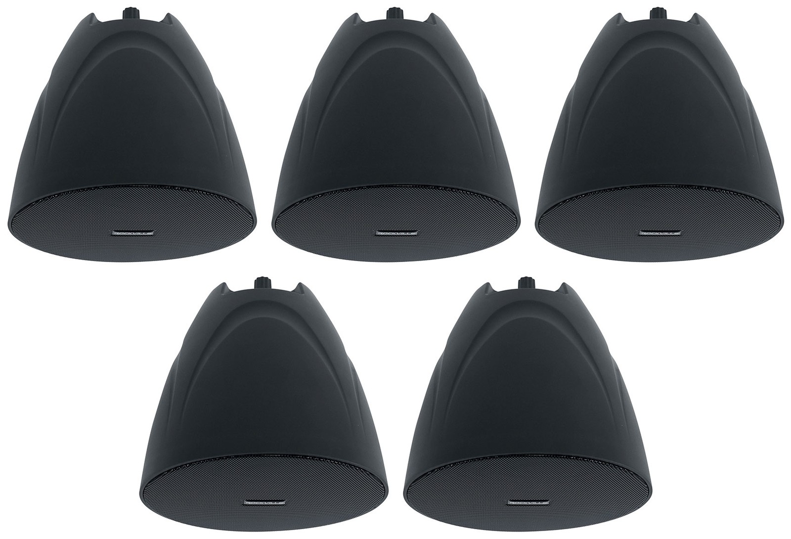 5 Rockville PEN-525T Black 5.25" 70V Hanging Pendant Speakers For Restaurant/Bar