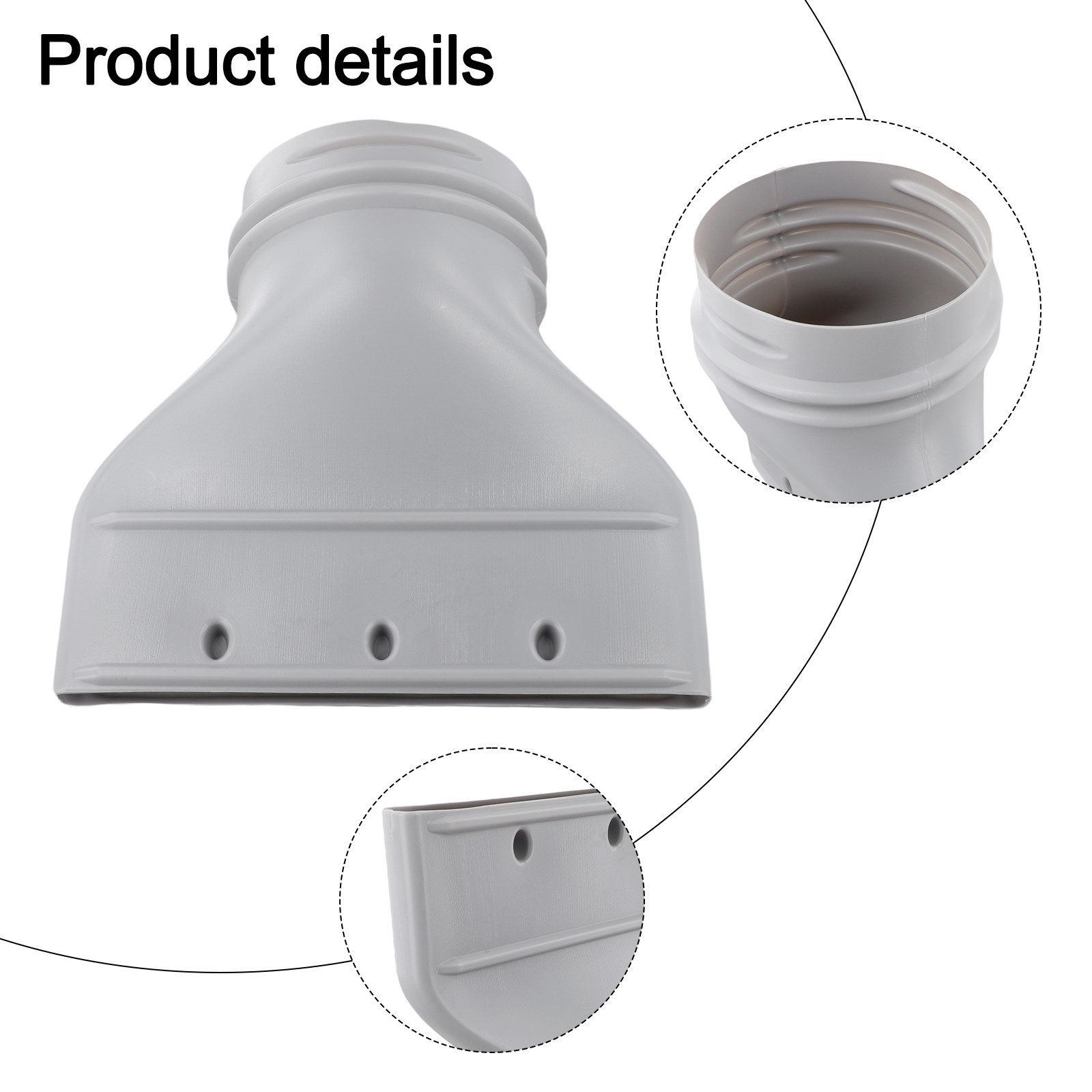 Exhaust Vent Flat Hose Adapter for Optimized Airflow and Compatibility