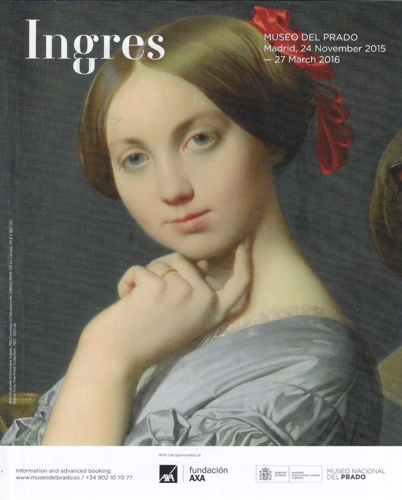 JEAN-AUGUSTE D INGRES c1845 Countess of Haussonville Art Museum Exhibit Ad-2015