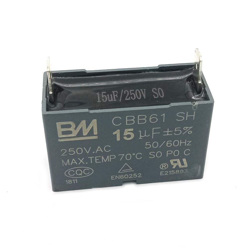 CBB61 AC Capacitor 250V 15uF 50/60Hz Motor Run Start UL RU Listed Replacement
