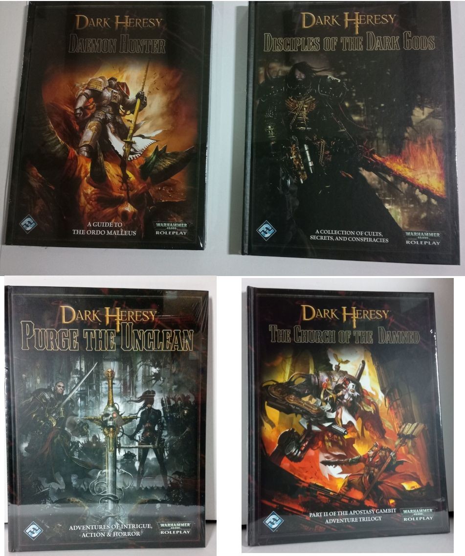 Dark Heresy RPG Lot of 4 Books Brand New Hardcovers Warhammer 40k Roleplaying