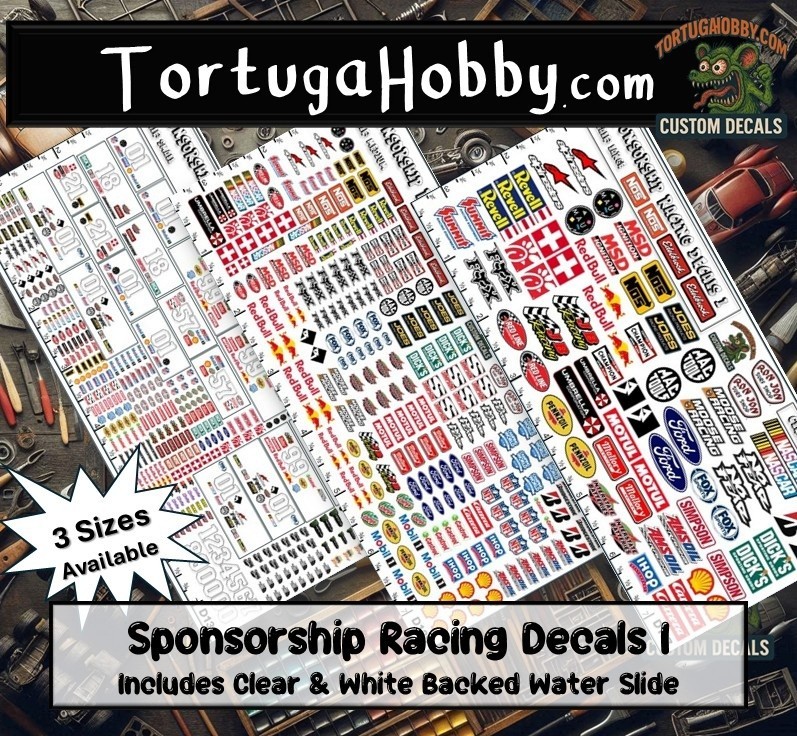 Sponsorship Racing Decals I - Waterslide - Various Scales