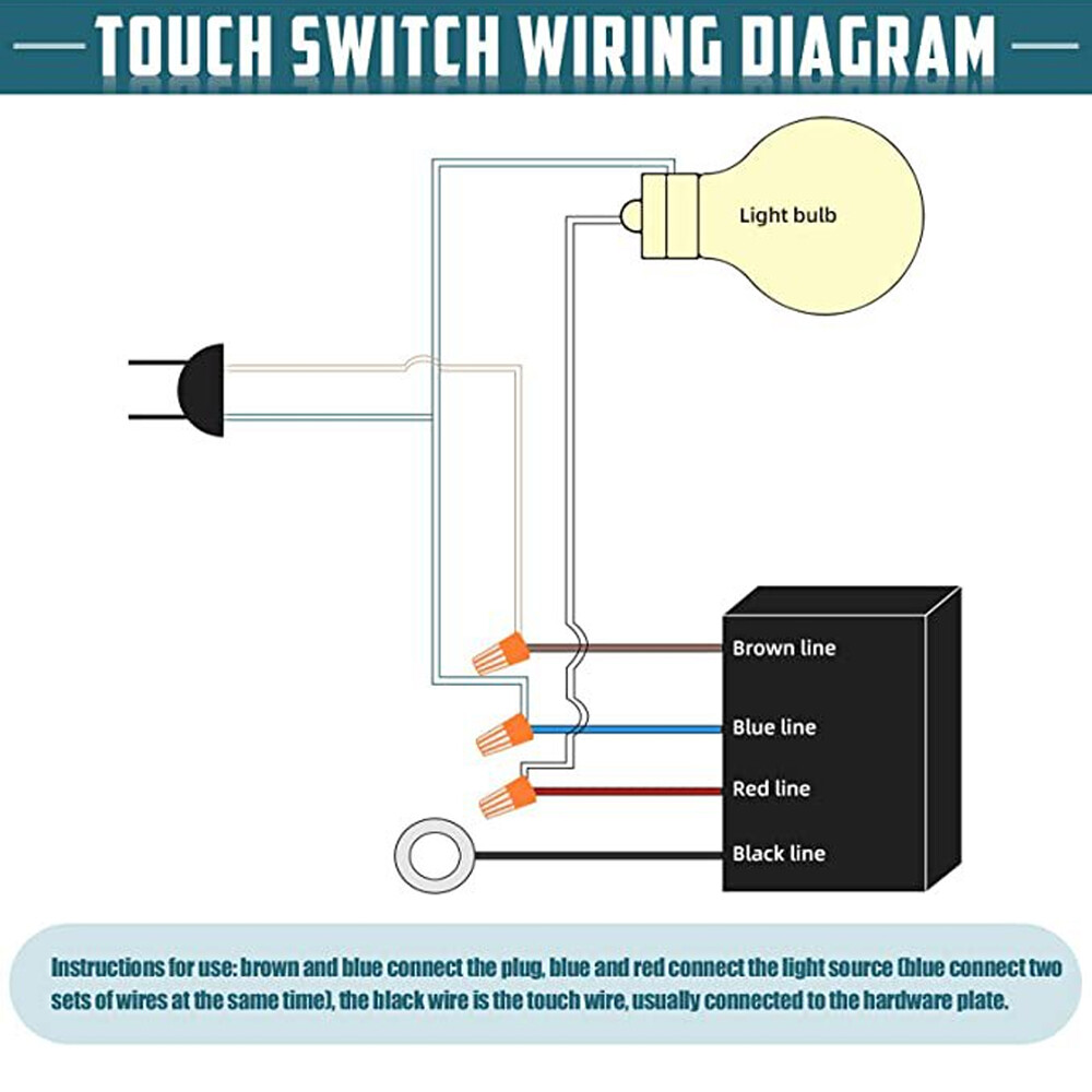 3 Way Touch Sensor Dimmer, Touch Lamp Repair Kit Control Module Replacement 2Set