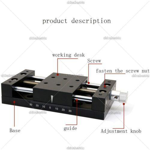 X-Axis Manual Linear Stage Translation Displacement Platform Stroke 80A-DB100