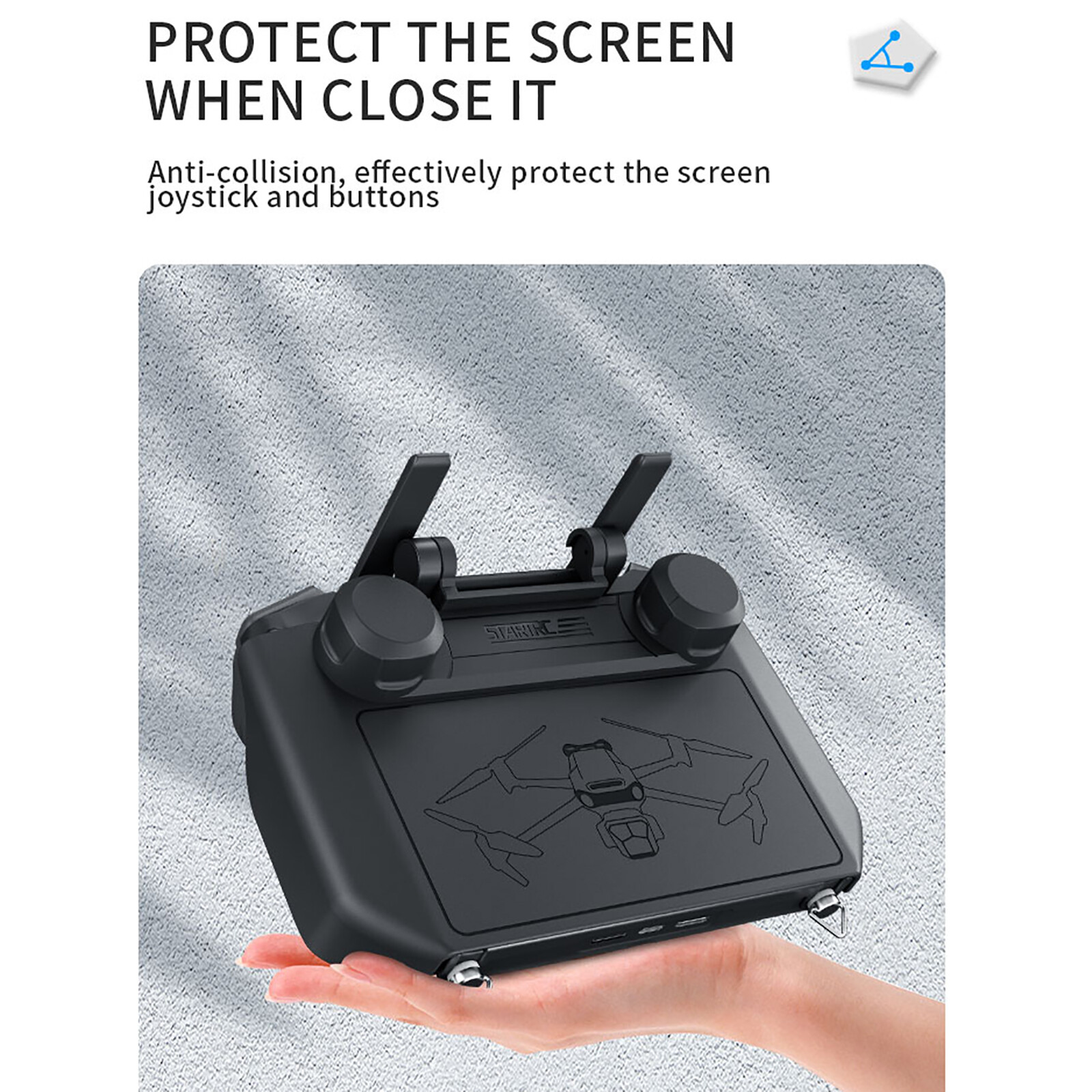 Protective Cover Screen Protector Case with Sun Hood for RC Pro Controller