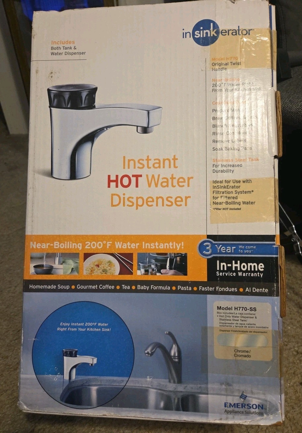 InSinkerator Instant Hot Water Dispenser SST Faucet H770-SS NEW In Box