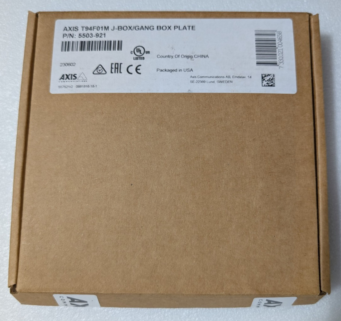 AXIS T94F01M J-Box/Gang Box Plate, P/N: 5503-921