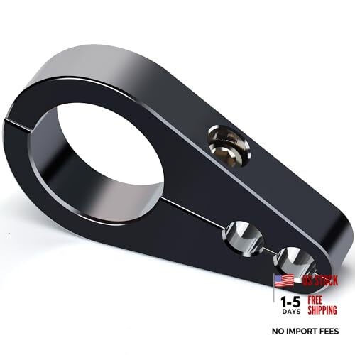 1-1/4" Motorcycle Handlebar Clips or Frame Dual Hole Throttle 1.25 Inch Black