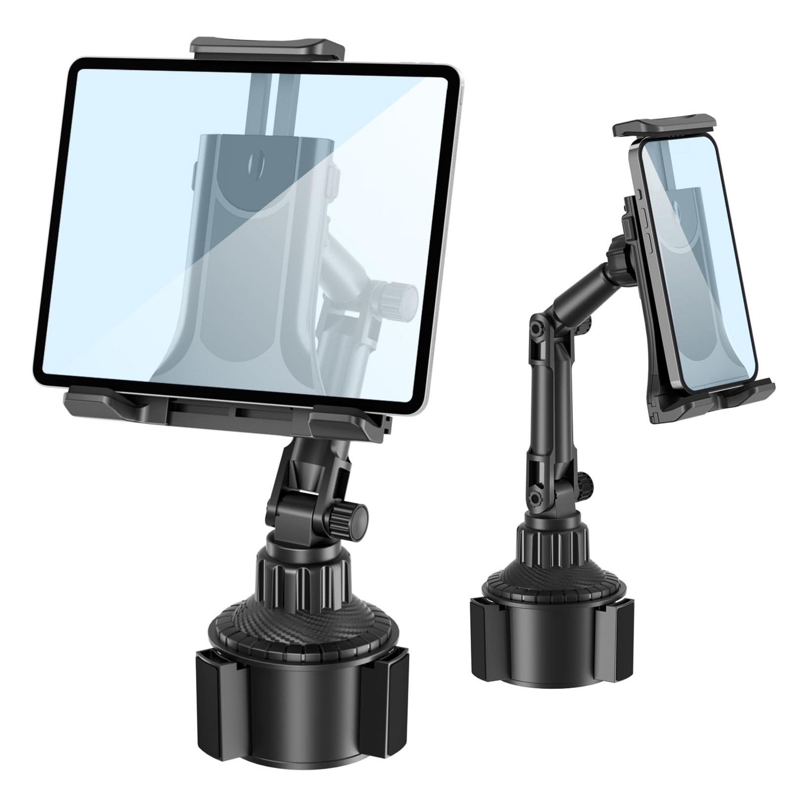 Aourxiv Ipad Holder for Car, Cup Phone Holder, 3.2 x 4.5 x 12.2 inches, Black