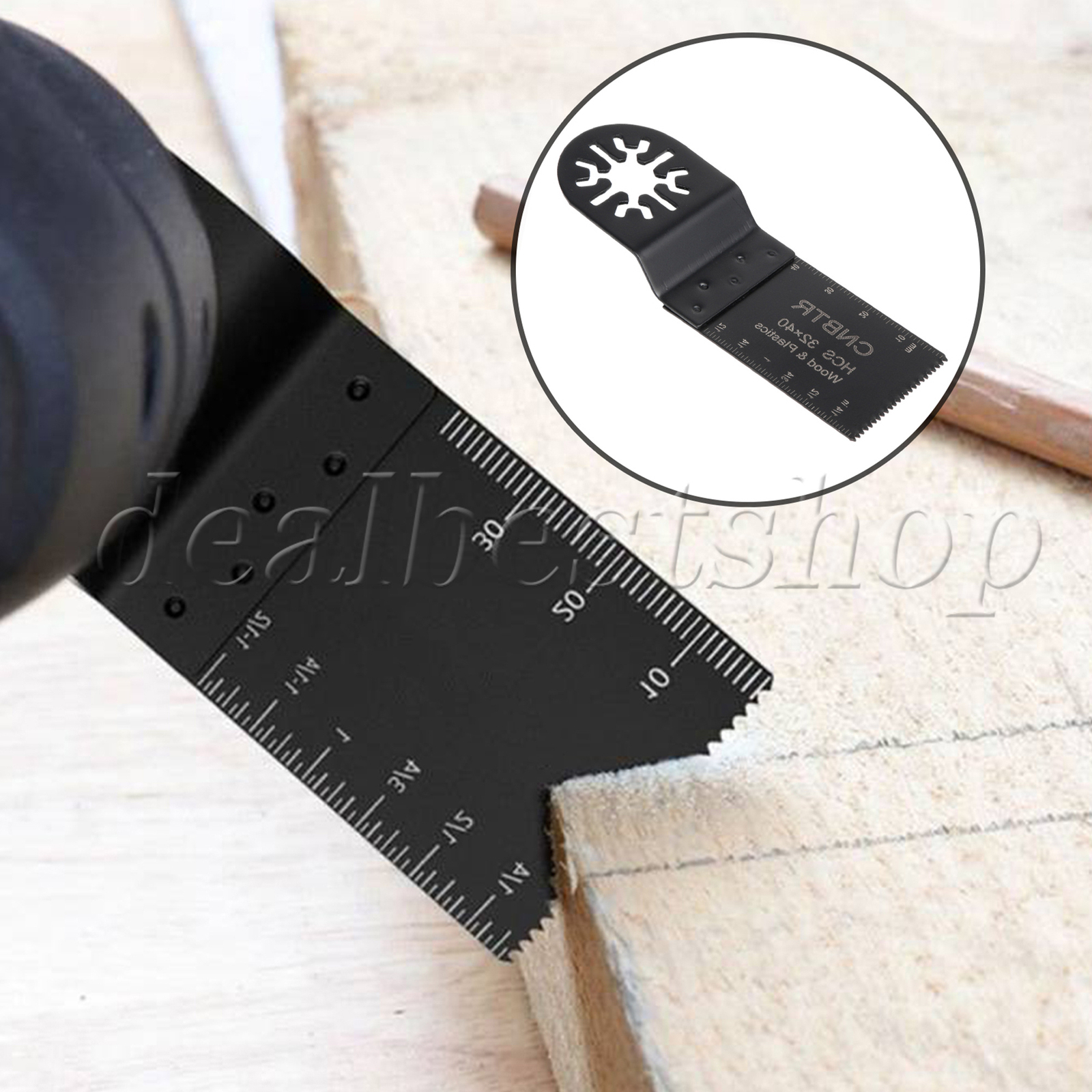 2 x Quick Release Oscillating Tools for Soft Metals Black 1.26"x1.57"