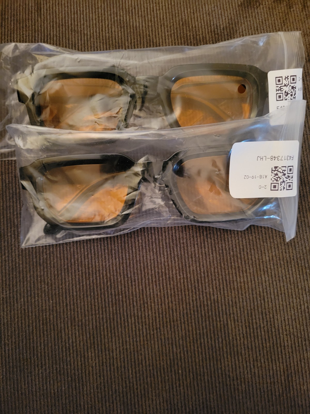 Assorted 3D TV Glasses - Black, Clear, Red- Individually Packaged (12 total)
