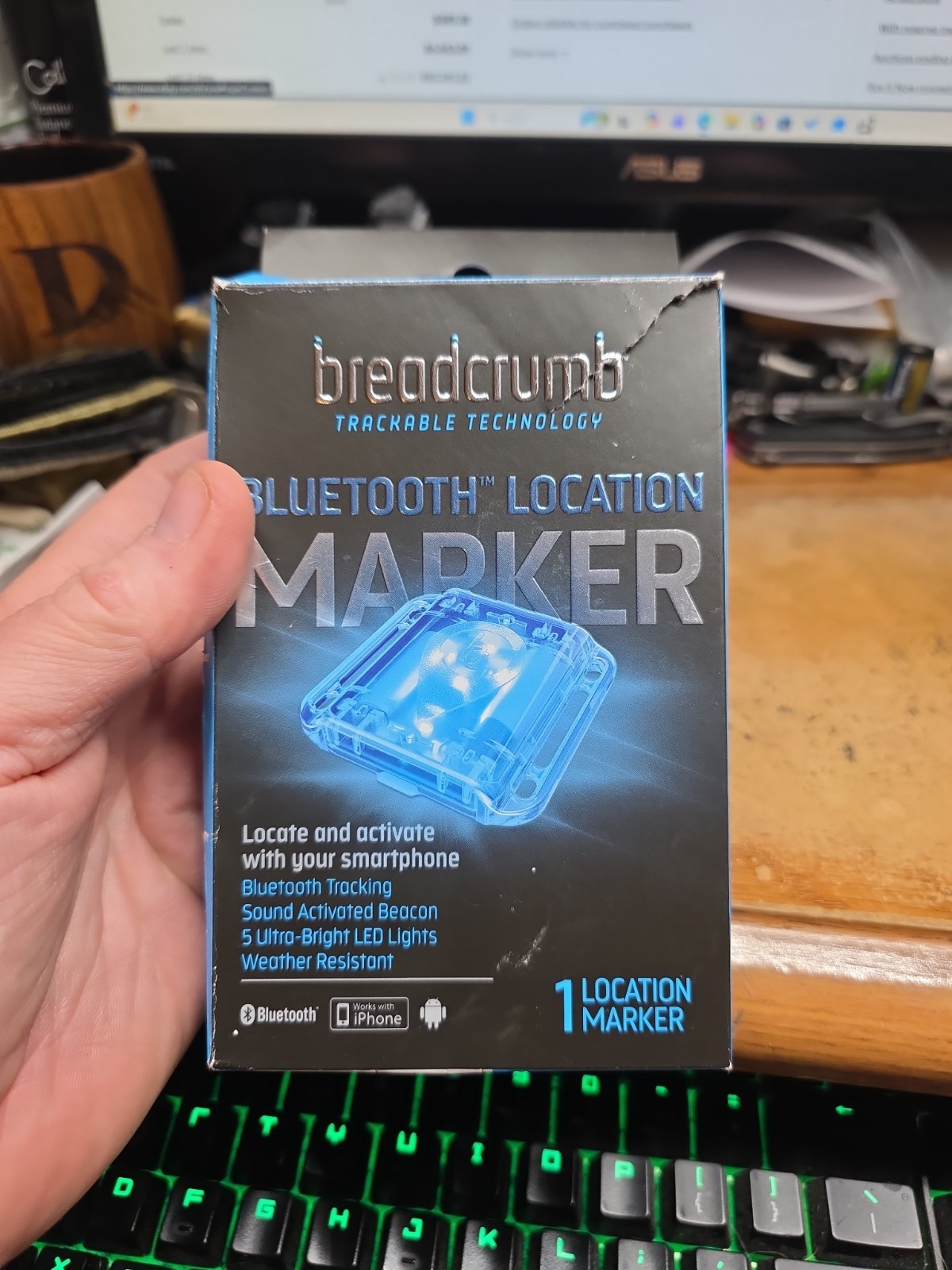 Breadcrumb Trackable Technology Bluetooth Location Marker Beacon - Open Box