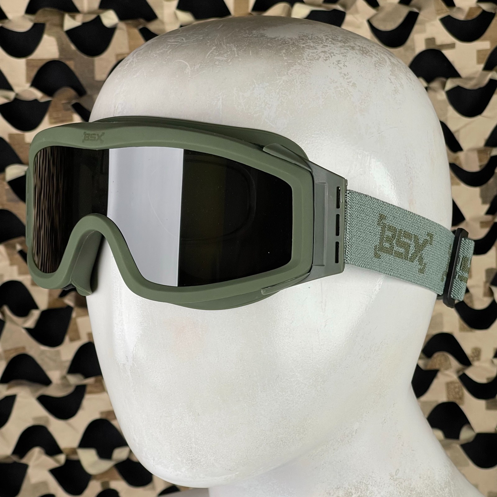 NEW BSX Tango Airsoft Goggle - Standard w/ Multiple Lenses - Olive