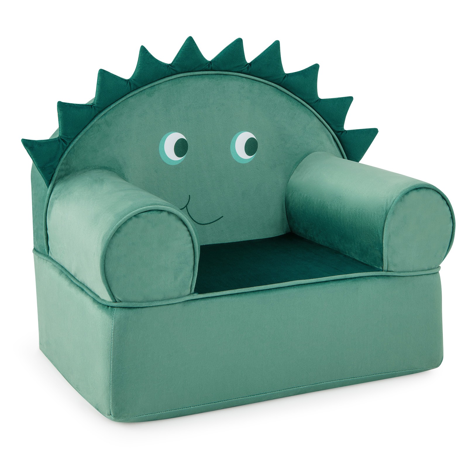 Kids Sofa Dinosaur Cuddly Armchair Toddler Armrest Couch w/ Washable Cover