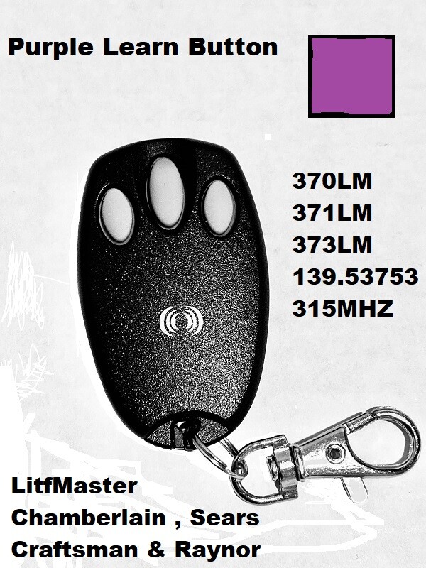 For Sears Craftsman Garage Door Opener Remote Transmitter HBW2028 315mhz purple