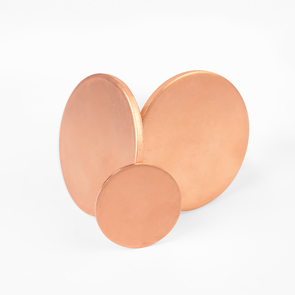 Solid Round Copper Sheet Pure Cu Plate Blanks Metal Discs 10-200mm Thick 0.5-5mm