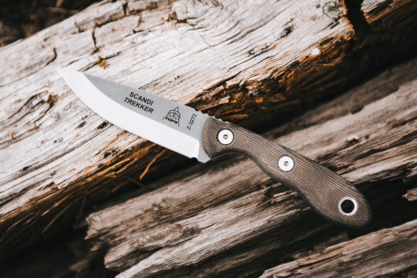 New TOPS Scandi Trekker Fixed Blade Knife STREK-3.5