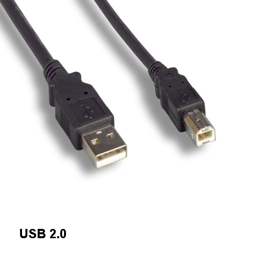 Kentek 3ft USB 2.0 Type A to B Cable 28AWG Male HighSpeed Scanner Printer Black