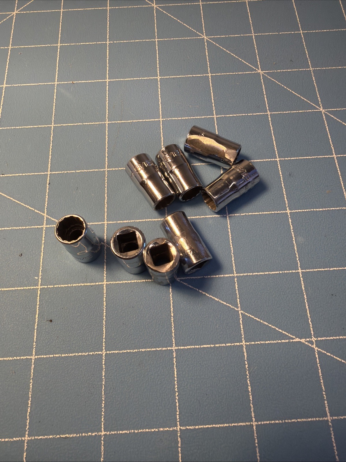 Snap On 1/4 Drive 5/16" 12PT SAE Shallow Chrome Socket USA TMD10