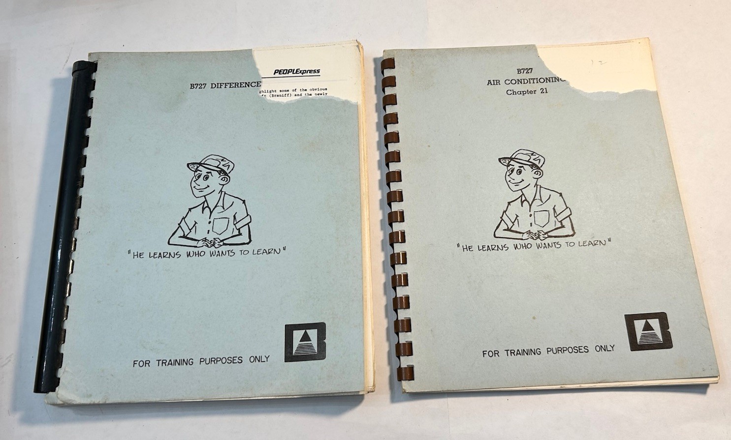 Boeing 727 Training Manuals Difference Air Conditioning Vintage Pilot Mechanic