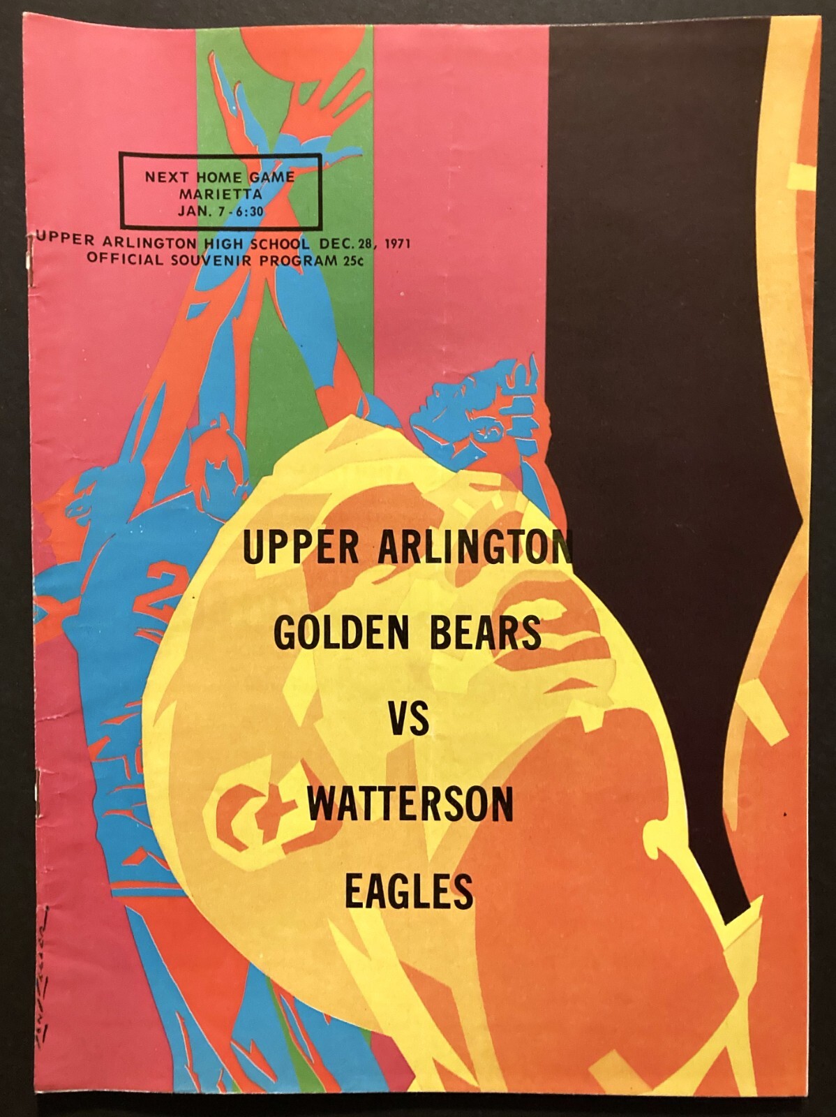 1971 UPPER ARLINGTON v WATTERSON OHIO HIGH SCHOOL BASKETBALL PROGRAM 12-28