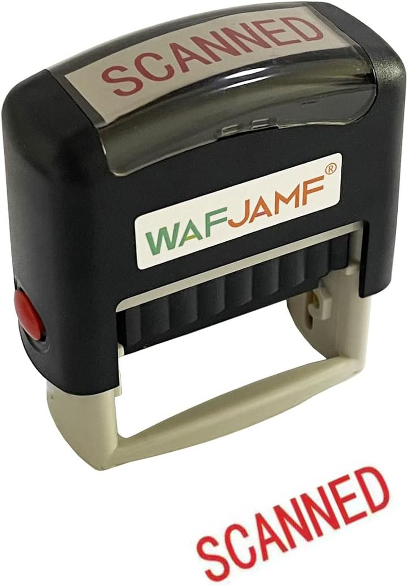 Scanned Message Stamp Self Inking Rubber Office Red  Medium | Refillable Busines