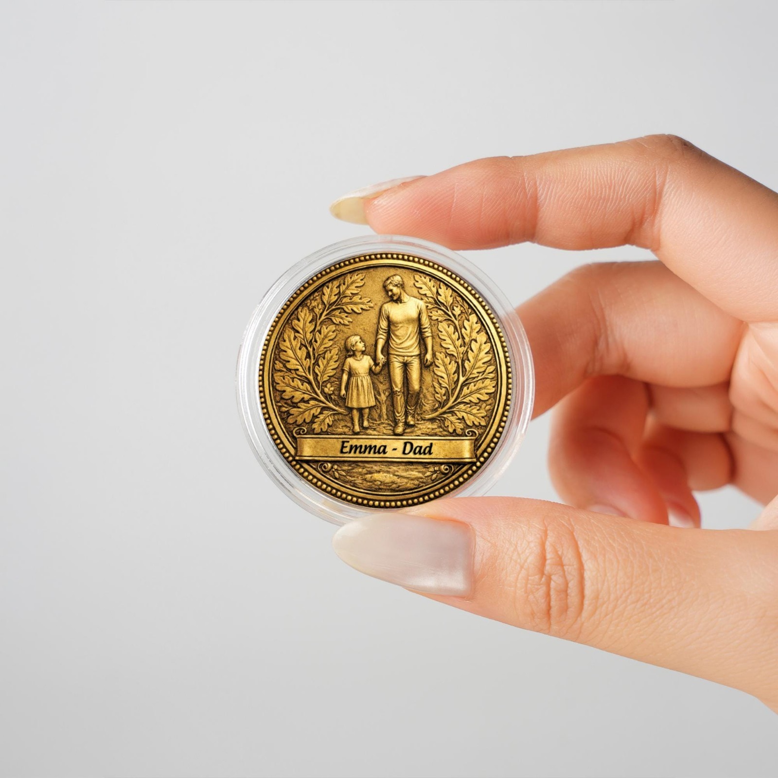 Personalized Dad Kids Coin Custom Name Keepsake Replica 2D Flat Token