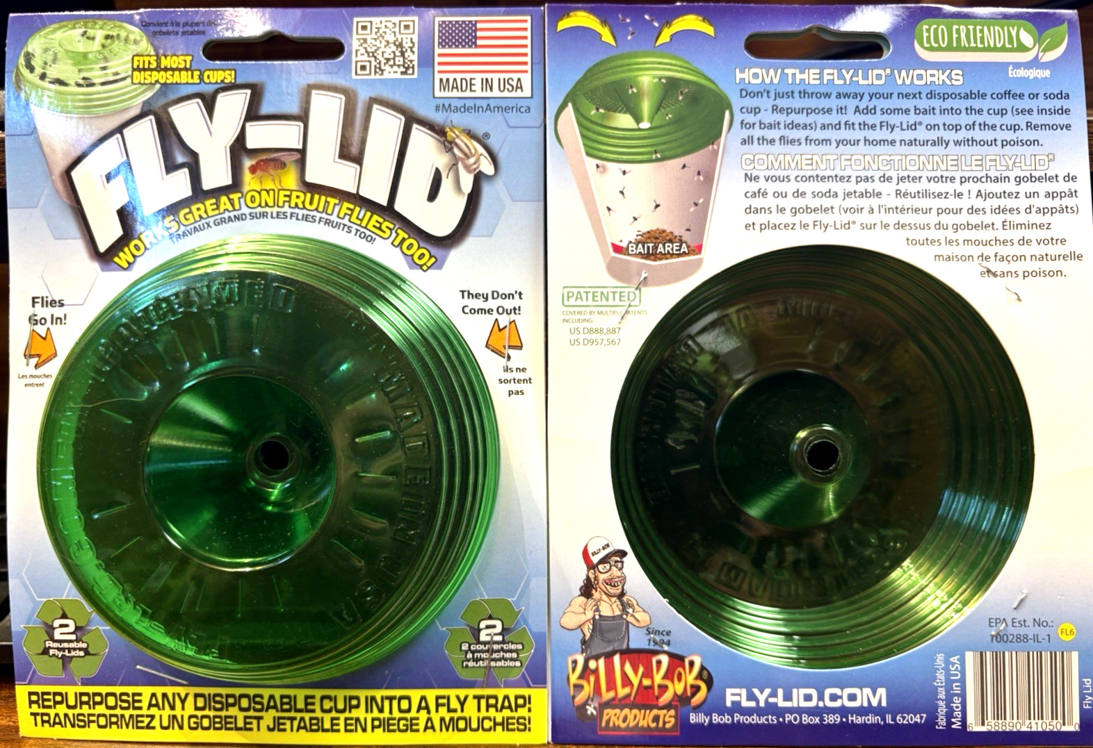 Fly-Lid Cup Trap - 2 Pack