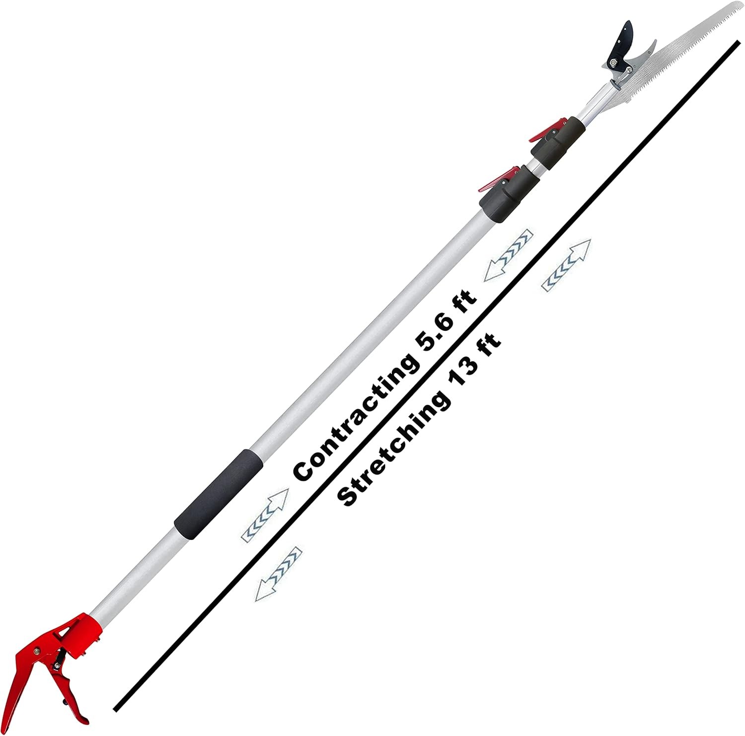 5.6-13 Foot Extendable Tree Pruner, Cut and Feet, Feet Pruner