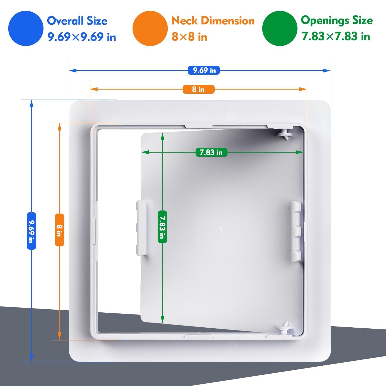 Access Plumbing Panel for Drywall Ceiling, 8x8 in Plastic Access Door, Wall H...