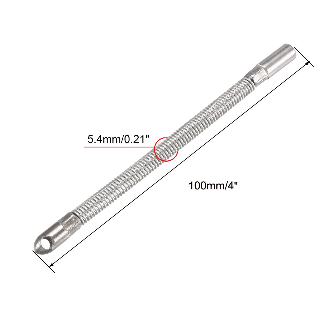 5PCS 100mm Flexible Fish Tape Leader Wire Cable Puller for 4mm Wire Puller