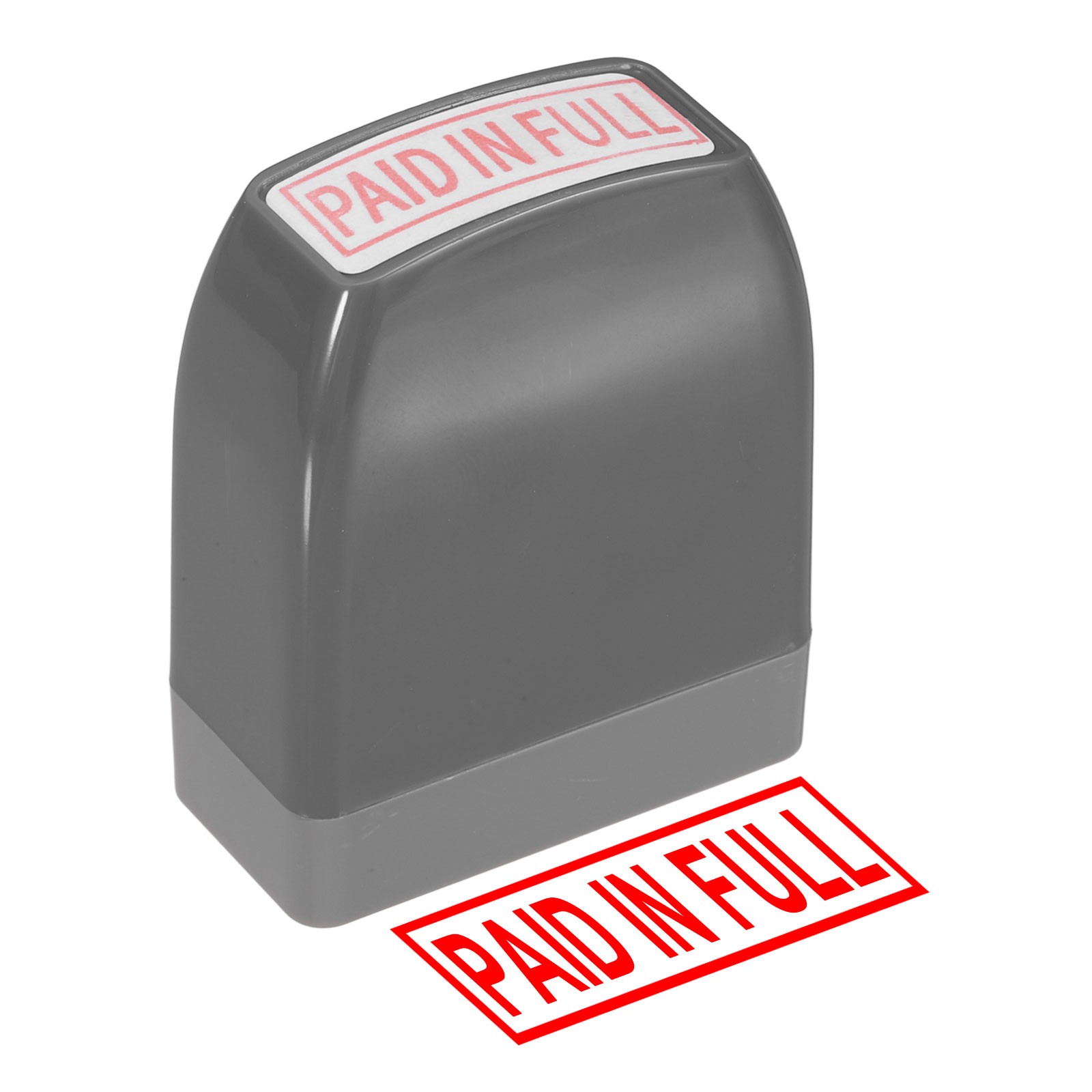 PAID in FULL Notice Stamp Self Inking, Grey