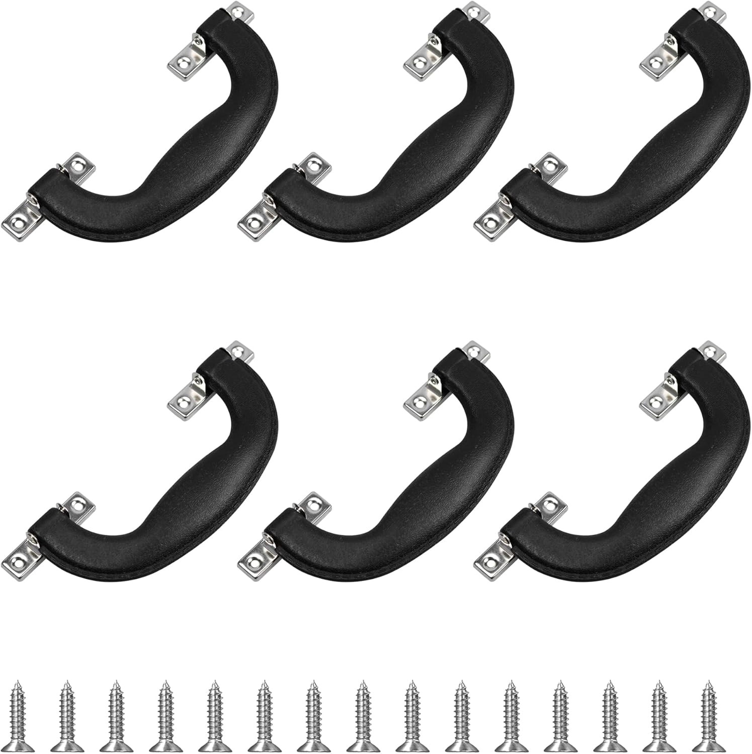 6Pcs 150mm Long Black Plastic Luggage Trunk Side Carrying Handles, Suitcase Repl